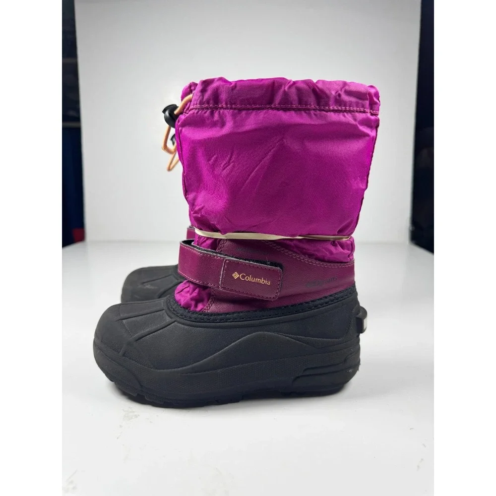 Columbia‎ Powderbug Forty BY1324-665 Girls 1 Pink Mid Calf Waterproof Snow Boots